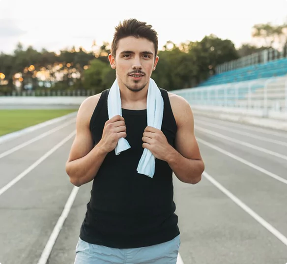 A man performs an exercise