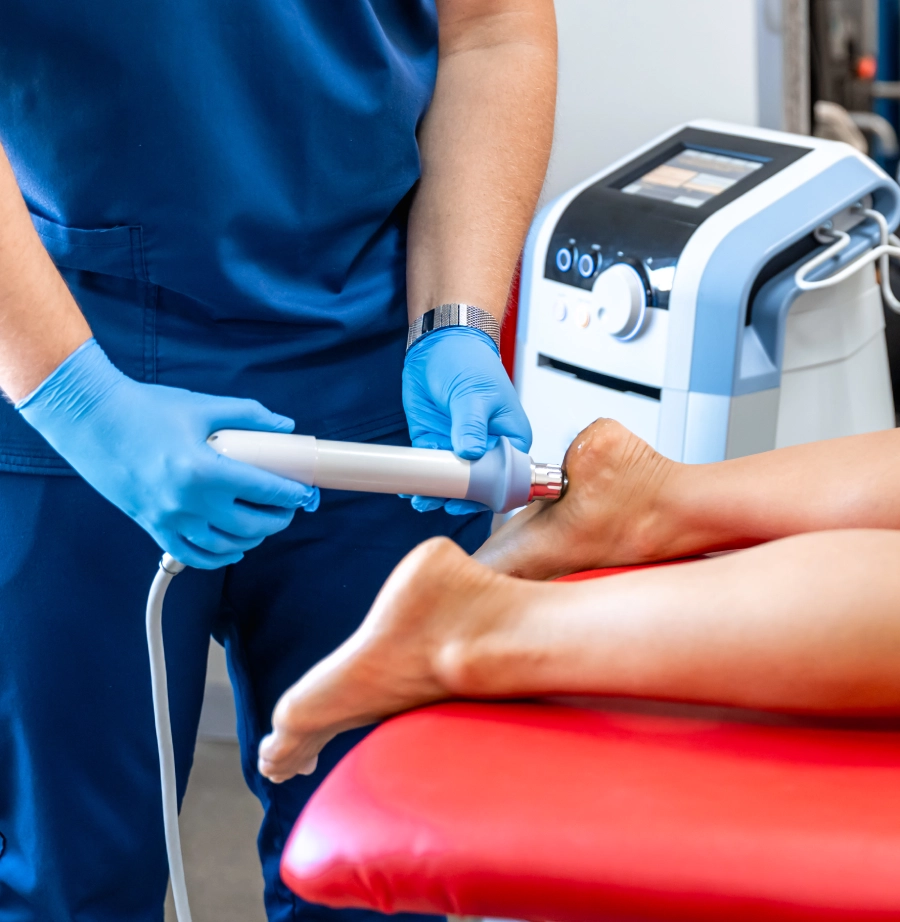 physical-therapy-foot-with-acoustic-shock-waves-close-up